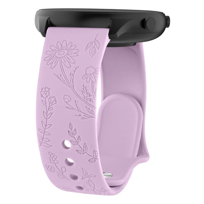 Flower Engraved Strap For Amazfit GTS/2/2e/3/4 GTS2 Mini/GTR 4/3/Pro/47mm/GTR2/2e/stratos 2/3/Bip Lite Band Bracelet
