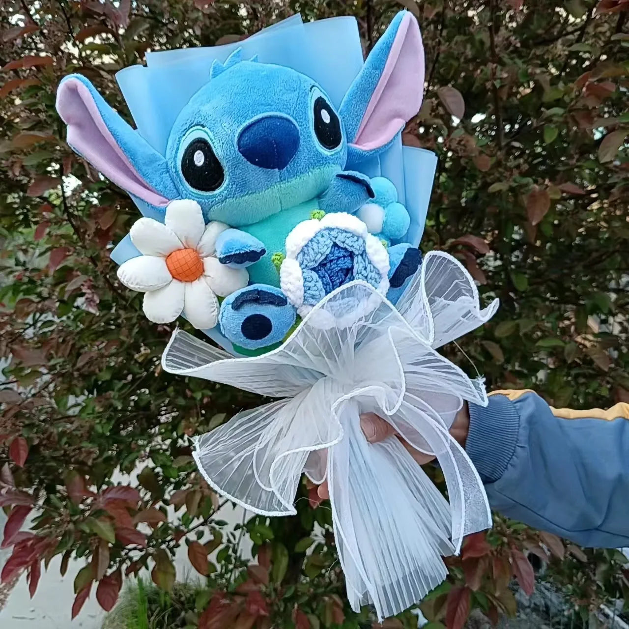 Lilo & Stitch Bouquet Major Holiday Gift PVC Rose Sunflower Anime Stuffed Doll Birthday Girl Valentine'S Christmas Day Girl Gift