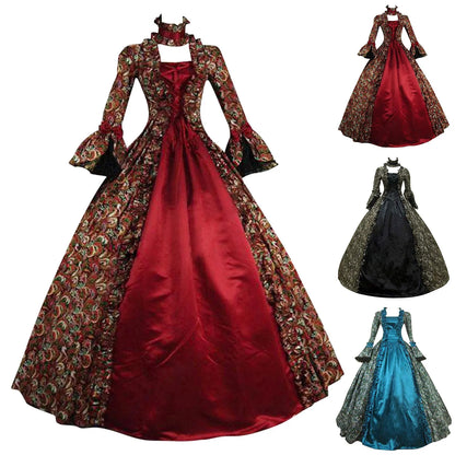 Renaissance 18th Century Baroque Rococo Dresses Victorian Masquerade Gowns Historical Theater Clothing Halloween Christmas