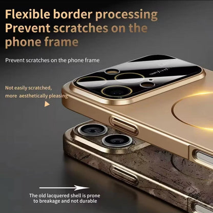 Original Glass Nano Matte Case For iPhone 17 Air 16 15 14  Pro Max 17Pro Magnetic For Magsafe Wireless Charging Armor Funda