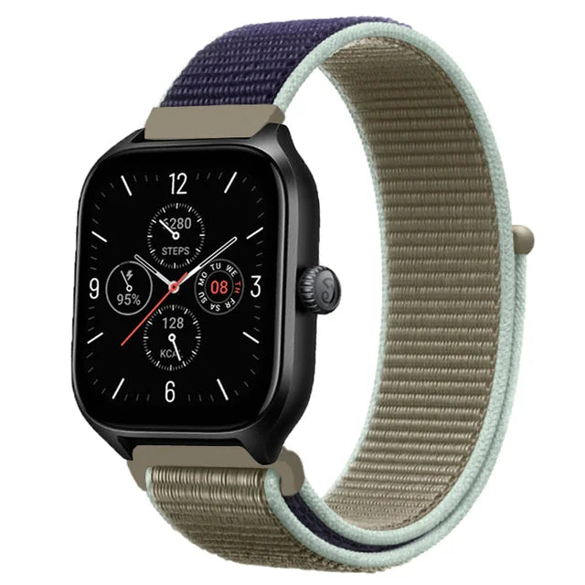 Nylon Loop Strap for Amazfit GTR 47mm/GTR2/2e/3/3 Pro/4/GTS/2/mini/3/4 Bracelet for Amazfit Balance/bip 5/Stratos 2 2S