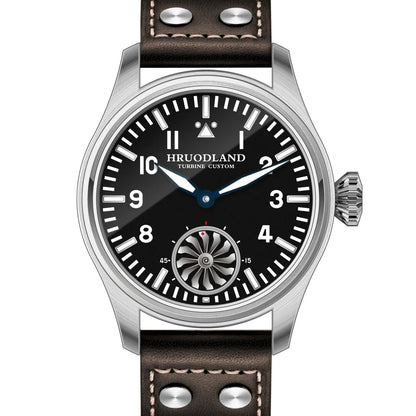 Hruodland F016 Pilot Watch Seagull Movement Mechanical BGW-9 Luminous Sapphire Crystal F016 Turbine 43mm Men Retro Pilot Watch