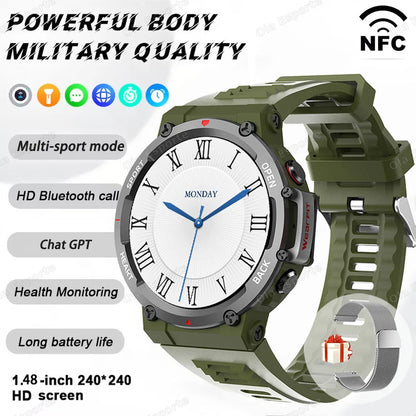 T-REX 3 Ultra Outdoor Military NFC Smart Watch Men GPS trackr Bluetooth Call Health Monitor Sports Smartwatch For Amazfit