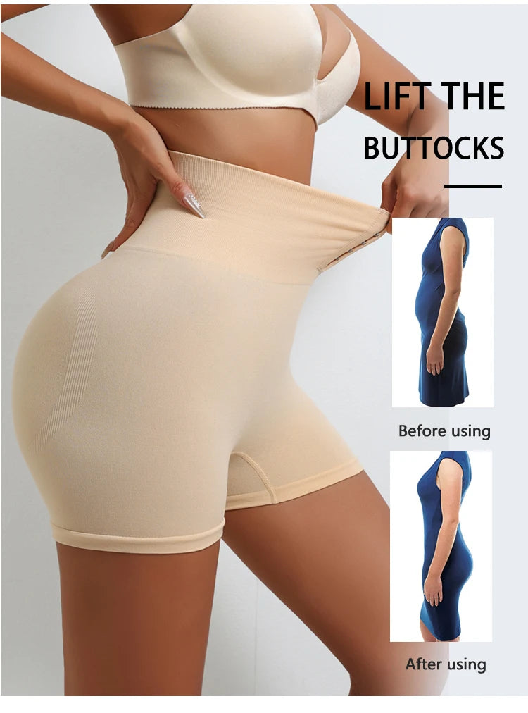 Flarixa High Waist Seamless Panties Flat Belly Shaping Women Breasted Shaperwear Tummy Butt Lift Pants Slimming Underwear