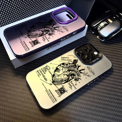 Creative Cardiovascular model Heart Medical Phone Case For iPhone 15 Pro Max 11 12 13 14 16 Pro XS XR 7 8 Plus Anti-drop Cover