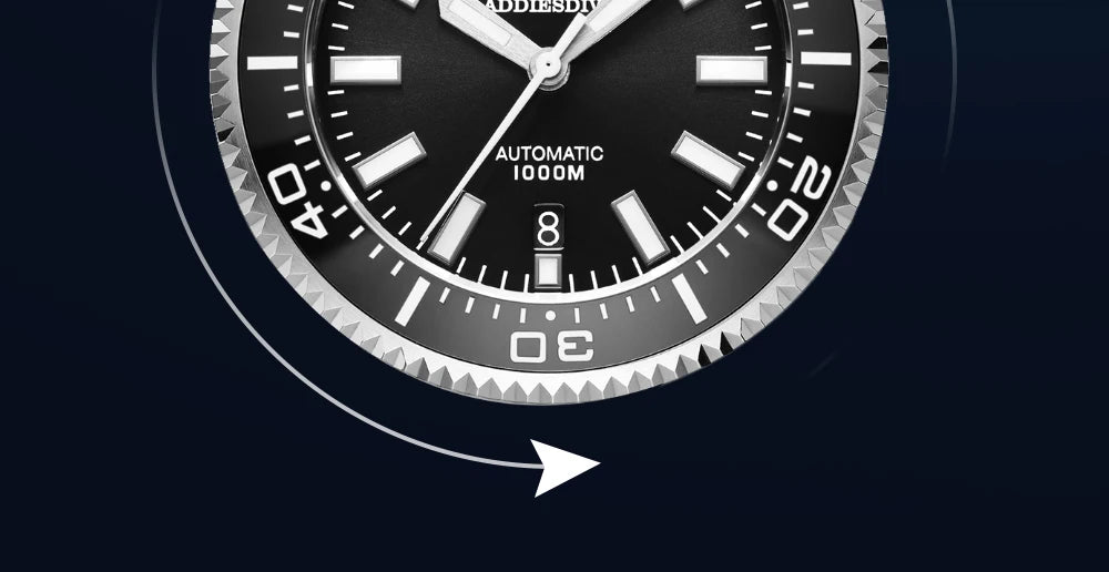 ADDIESDIVE Men's Diver's Watches 1000m Sapphire Glass Super Luminous Calendar NH35A Automatic Mechanical Wristwatch Luxury Watch