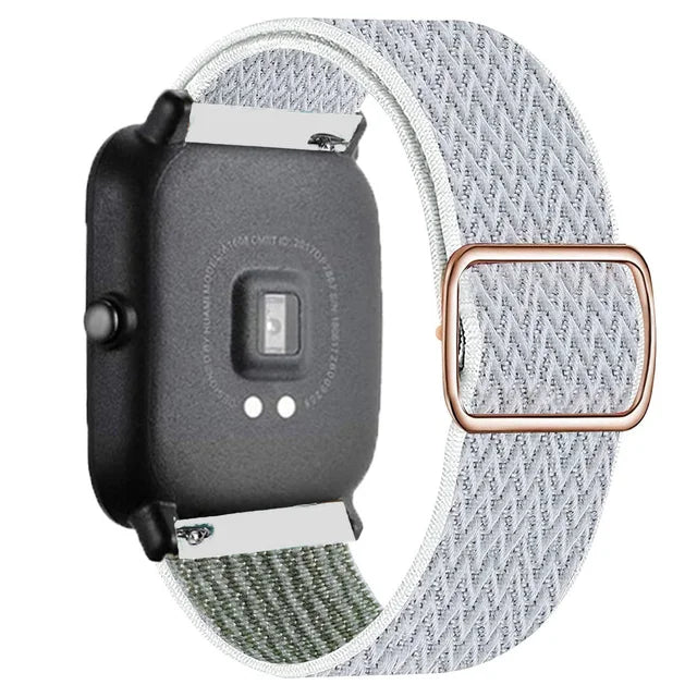band For Amazfit GTS 4/2/2e/3/GTS2 Mini/GTR/4/3/Pro/GTR2/42mm/stratos Nylon Elastic Watch Bracelet Amazfit bip strap