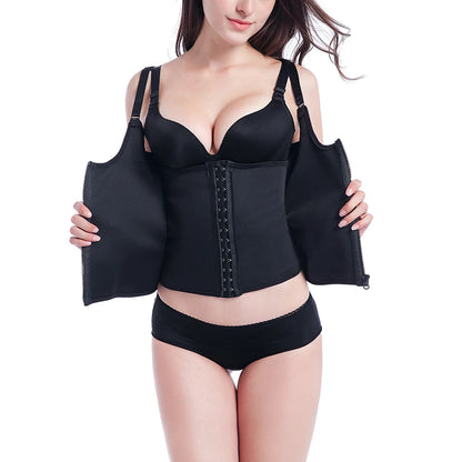Corset Zipper Vest Body Shaper Cincher Shapewear Slimming Belt Sports Girdle Neoprene Sauna Tank Top