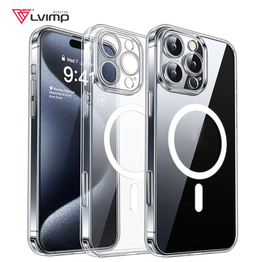 IPhone 17 16 15 14 Plus 13 12 11 Pro Xs Max Air XR 16e 7 8 Plus SE 2020 2022 Magsafe Case Clear Acrylic Shockproof Cover