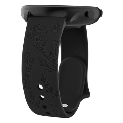Flower Engraved Strap For Amazfit GTS/2/2e/3/4 GTS2 Mini/GTR 4/3/Pro/47mm/GTR2/2e/stratos 2/3/Bip Lite Band Bracelet