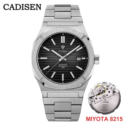 CADISEN Diver Watch Retro Luxury Sapphire MIYOTA 8215 German Designer Men Automatic Mechanical Watches 10Bar Waterproof Luminous