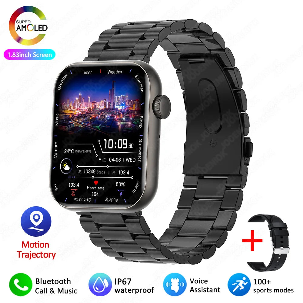 Smart Watch Full Touch Screen Bluetooth Call AI Voice Heart Rate Waterproof Watches Sports Bracelet Smartwatch Women