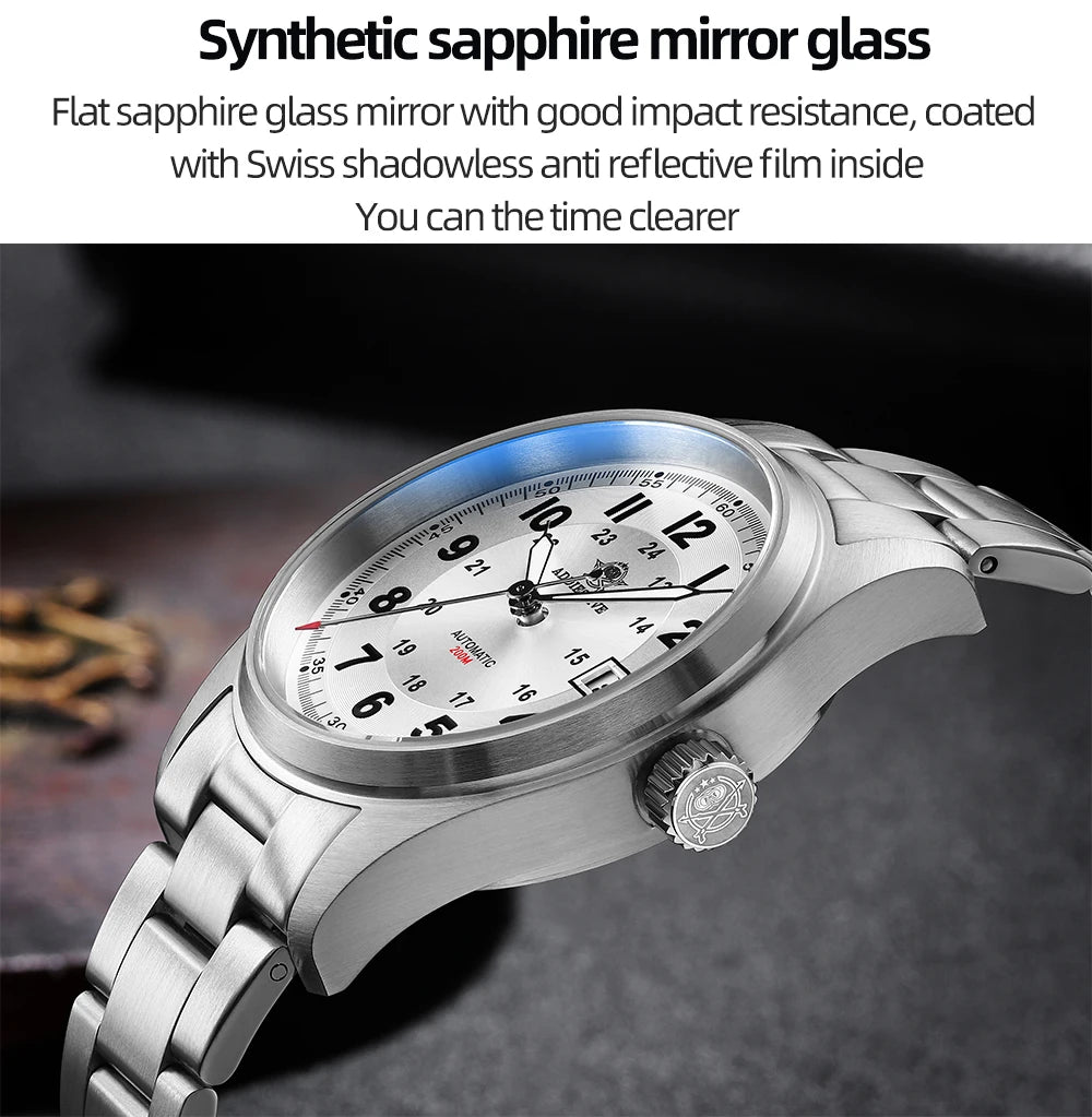 ADDIESDIVE Luxurious Men's Automatic Watch NH35A Mechanical Watch Sapphire Glass 200m Waterproof Analog Luminous Watches AD2048