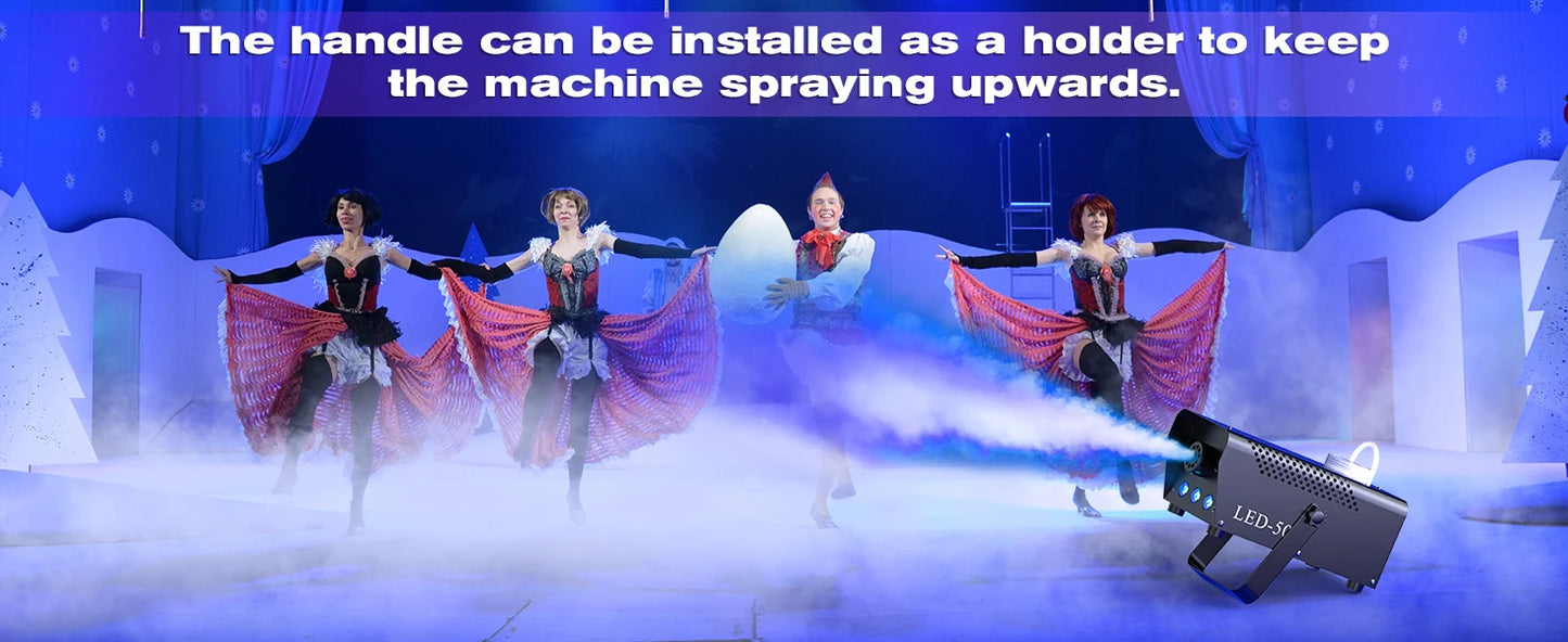 Fieryzeal 500W Smoke Machine Wireless Control Fog Machine RGB LED Stage Lighting Effect Professional Stage Fogger for Halloween