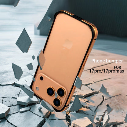 Luxury Rugged Glossy Metal Aluminum Alloy Frame Case For IPhone 17 Pro Max 17Pro Original Color Metal Slim Bare-bones Feel Cover
