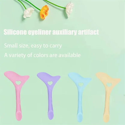 Multi-functional Eyeliner Stencil Wing Tips Silicone Eyeliner Aid Drawing Lipstick Wearing Aid Reusable Makeup Tools