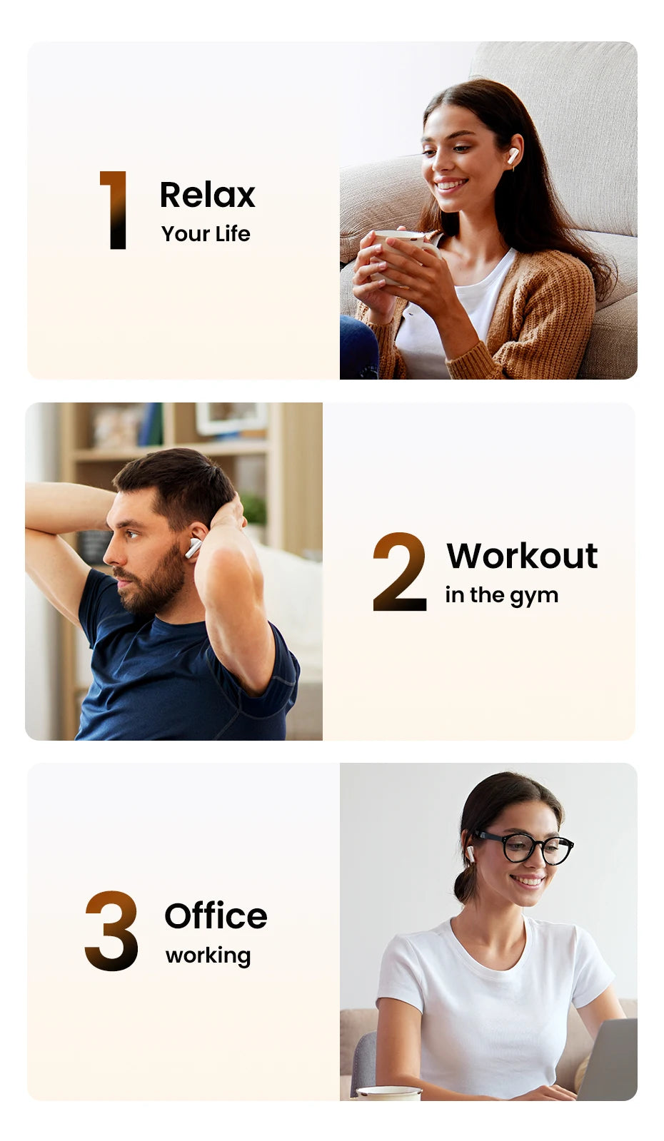 UGREEN HiTune ANC TWS Wireless Earbuds Active Noise Cancellation Hi-Res LDAC Bluetooth Earphones for iPhone 15 Pro Max