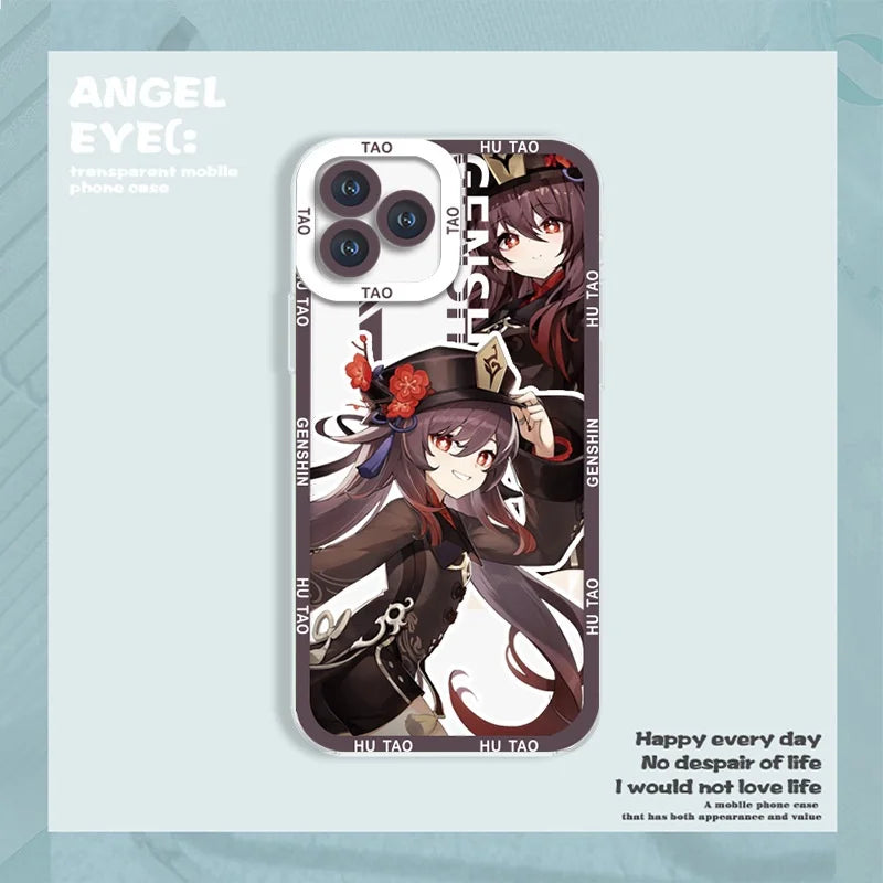 Case for Iphone 17 16 15 Pro Max 11 12 13 14 Pro Max 16e 17 Air 17Pro 16 Plus 13 Mini 16Pro Cover Wanderer Hu Tao Genshin Impact