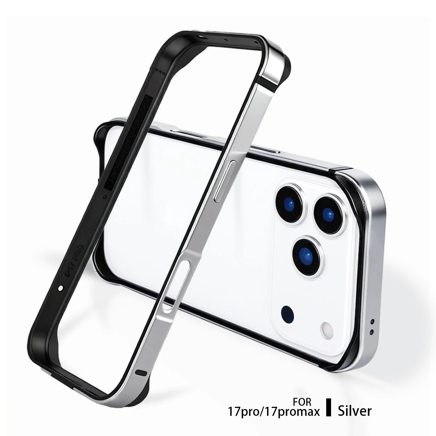 Luxury Rugged Glossy Metal Aluminum Alloy Frame Case For IPhone 17 Pro Max 17Pro Original Color Metal Slim Bare-bones Feel Cover