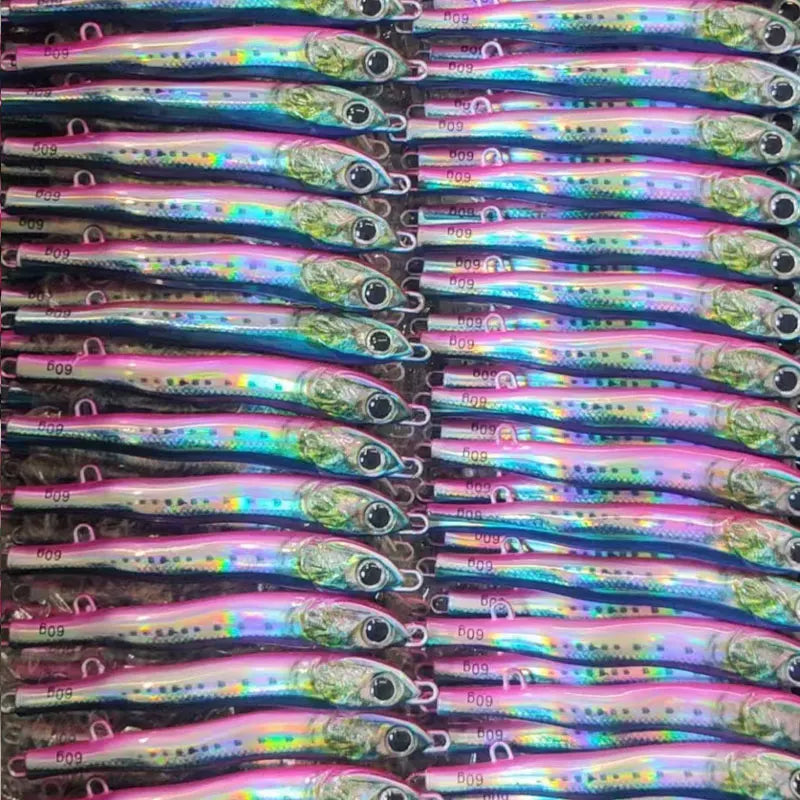 JIg Lure Fishing Anglers Glow Jig 3D Print Treble Hook Speed Falling 40g60g80g Metal Hard Bait Jigging Pesca Bait