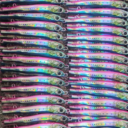 JIg Lure Fishing Anglers Glow Jig 3D Print Treble Hook Speed Falling 40g60g80g Metal Hard Bait Jigging Pesca Bait
