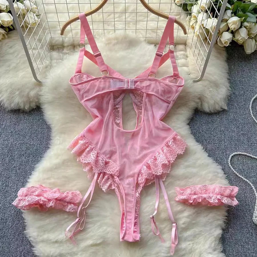 Erotic Underwear Bras Sets For Women Lace Garter Lingerie Intimates 2025 Underwire Bra And Panty Thongs Ladies Underwear Set