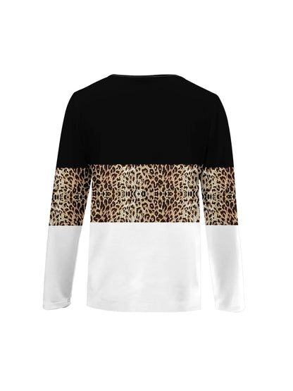 Summer new fashion 2025 women's casual long-sleeved printed T-shirt