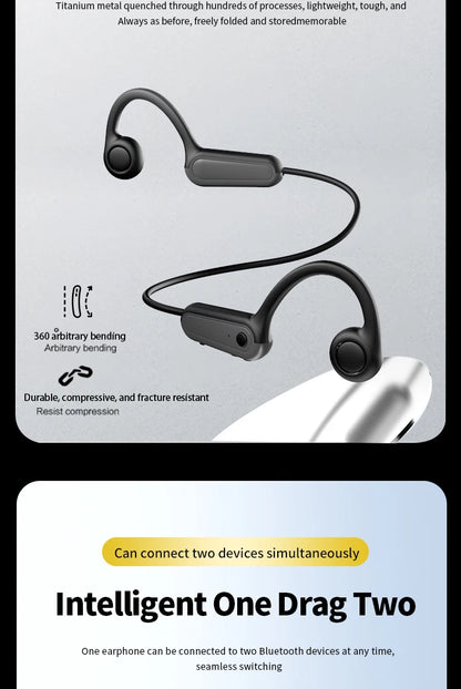 Xiaomi Mijia Bone Conduction Earphones Bluetooth 5.3 Sports Wireless Headphones Ear Hook Waterproof Headset for Running Driving