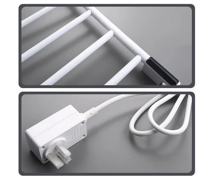 Electric Heating Towel Rails 180° Rotation Left & Right SUS304 Bathroom  Wall Mounted Towel Warmer Holder  220V