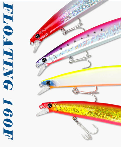 Floating Minnow Fishing Lure DW110 STINGER 163mm 31g Sea Fishing Hard Bait Piura Seabass Baits