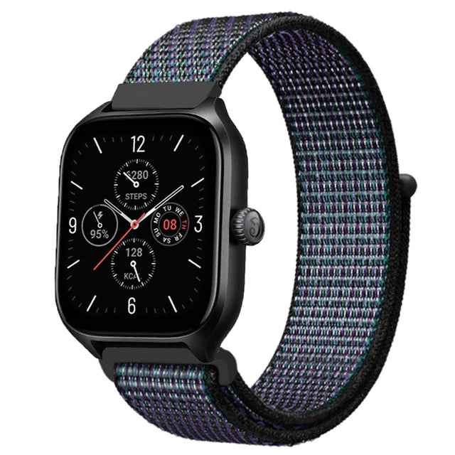 Nylon Loop Strap for Amazfit GTR 47mm/GTR2/2e/3/3 Pro/4/GTS/2/mini/3/4 Bracelet for Amazfit Balance/bip 5/Stratos 2 2S