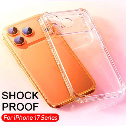 Transparent Phone Case for IPhone 17/17 Air/17 Pro/17 Pro Max Clear Case Scratch Resistant Shockproof Anti Fall Slim TPU Cover
