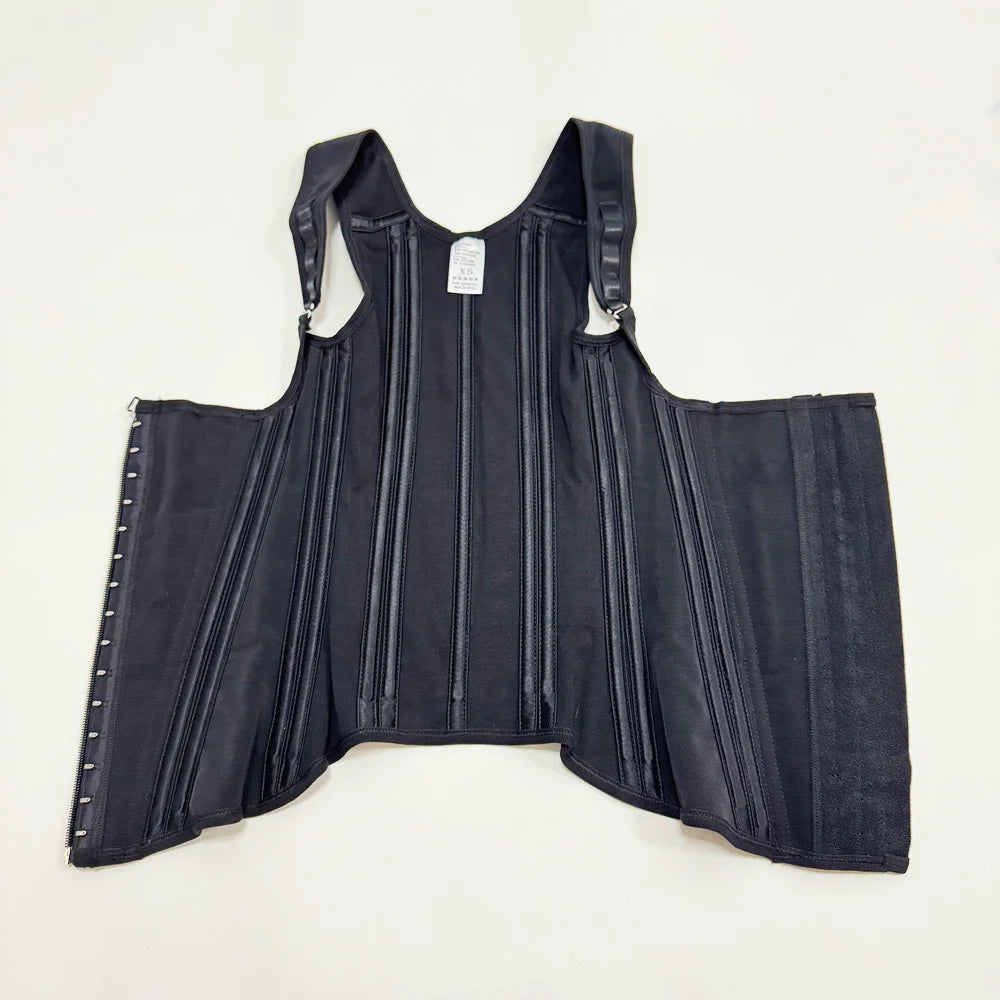 Body Shaper Shapewear Women Vest Tops Double Compression Waist Trainer Corset Adjustable Zipper and Hook-eyes