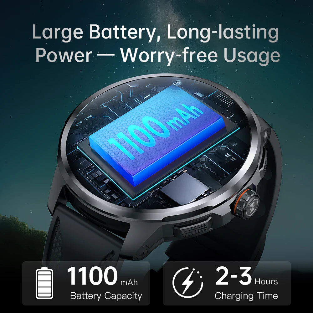 KUMI Watch X3 Pro Android 4G WiFi Smartwatch, 1.75" AMOLED, GPS, 200MP Camera, 32GB, Waterproof, Fitness Tracking Smart Watch