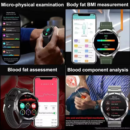 Huawei ECG+PPG Laser Treatment Health Smart Watch Three highs Clock Blood pressure Heart rate Men HD Call Bracelet