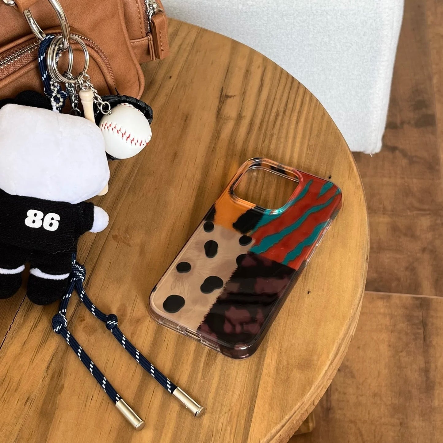 Retro four-color leopard pattern stitching phone case for IPhone 17 17pro 16 16pro 16promax 15 15promax 14 14pro 13 13pro 12