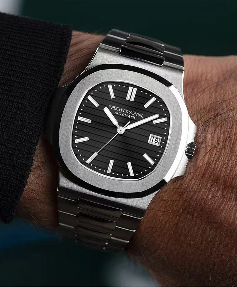 New Specht&Sohne Men's Watches Mechanical Watch Japan Miyota 8215 Movt Rose Gold Stainless Steel Classic 5711 Watch Waterproof