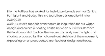 AGELOCER Original World Time Watch Men's Luxury Business Formal Automatic Mechanical Watch Birthday Gift for Men