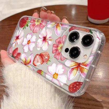 Soft Phone Case For iPhone 17 16 15 14 13 12 11 Pro Max Air 16E XS X XR 7 8 Plus SE2 Mini Vibrant Flower Lily Print Clear Cover
