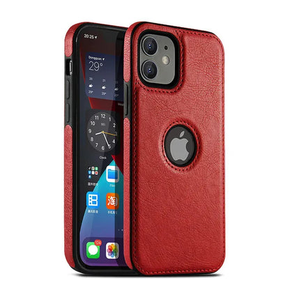 IPhone 17 11 12 13 14 15 16 Pro Max MINI XR XS X SE 7 8 Business PU Leather Case Soft Cowhide Shockproof Protective Cover