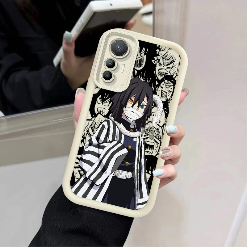 Anime Demon Slayer Creative Silicone Case for Xiaomi Poco F7 F6 F5 F4 F3 M5s C65 C75 C71 X7 X6 X5 X4 GT X3 NFC M7 M6 Pro 4G 5G