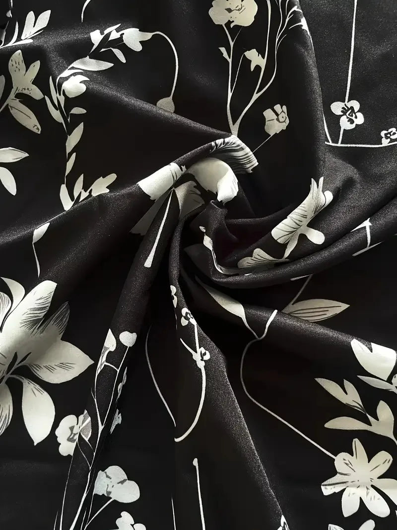 V-neck Vest New Fashion Plant Printed Sleeveless Top Pullover Simple Basic T-shirt