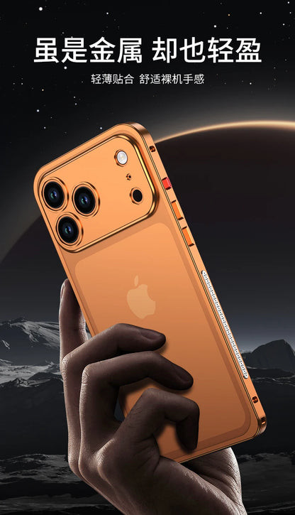 Metal Frame Bumper Phone Case For iPhone 17 16 15 14 13 Pro Max Plus 17Air Aluminum Alloy Lens Heat Dissipation Shockproof Cover