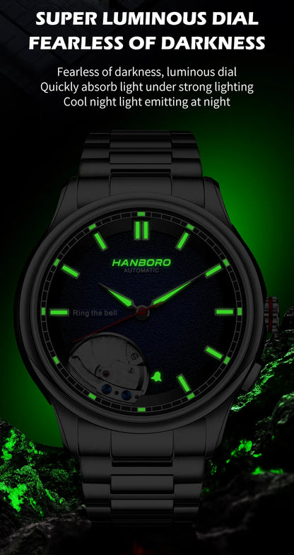 HANBORO Chime Series Modified Movement Men's Personalized Automatic Mechanical Watch
