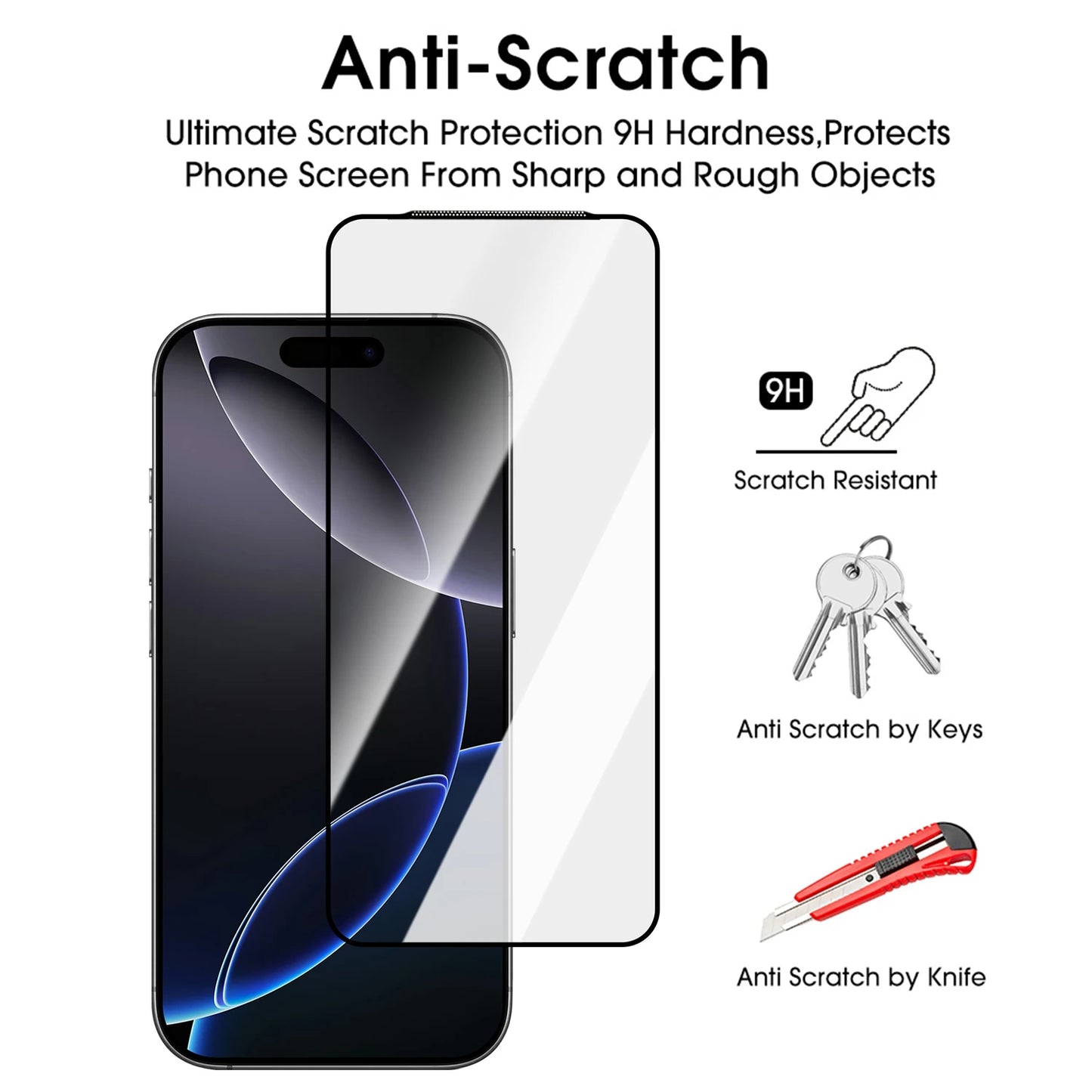 Tempered Glass Screen Protectors for IPhone 17/17 Air/17 Pro/17 ProMax 9H Hardness Tempered Films with Dustproof Hole