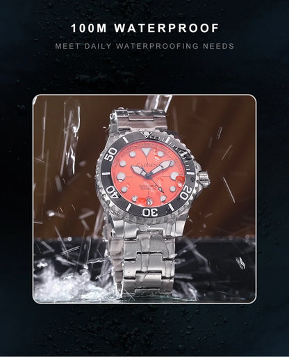 CADISEN AQUA DIVER Brand Luxury Men Watches Automatic Watch Japan NH35A 100M Waterproof Luminous Mechanical Wristwatch