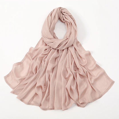 Muslim Modal Hijab Rayon Cotton Shawls For Women Plain Scarf Big Size Headscarf Islamic Turban Headband 190*85cm