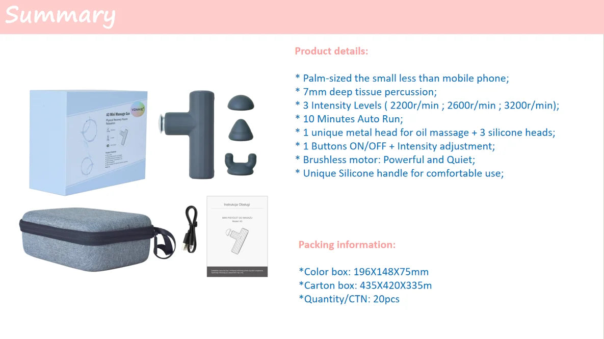 Hot Sell Comfortable Fascia Gun for Muscle Training Recovery Massage Machine Therapy Body Trainer