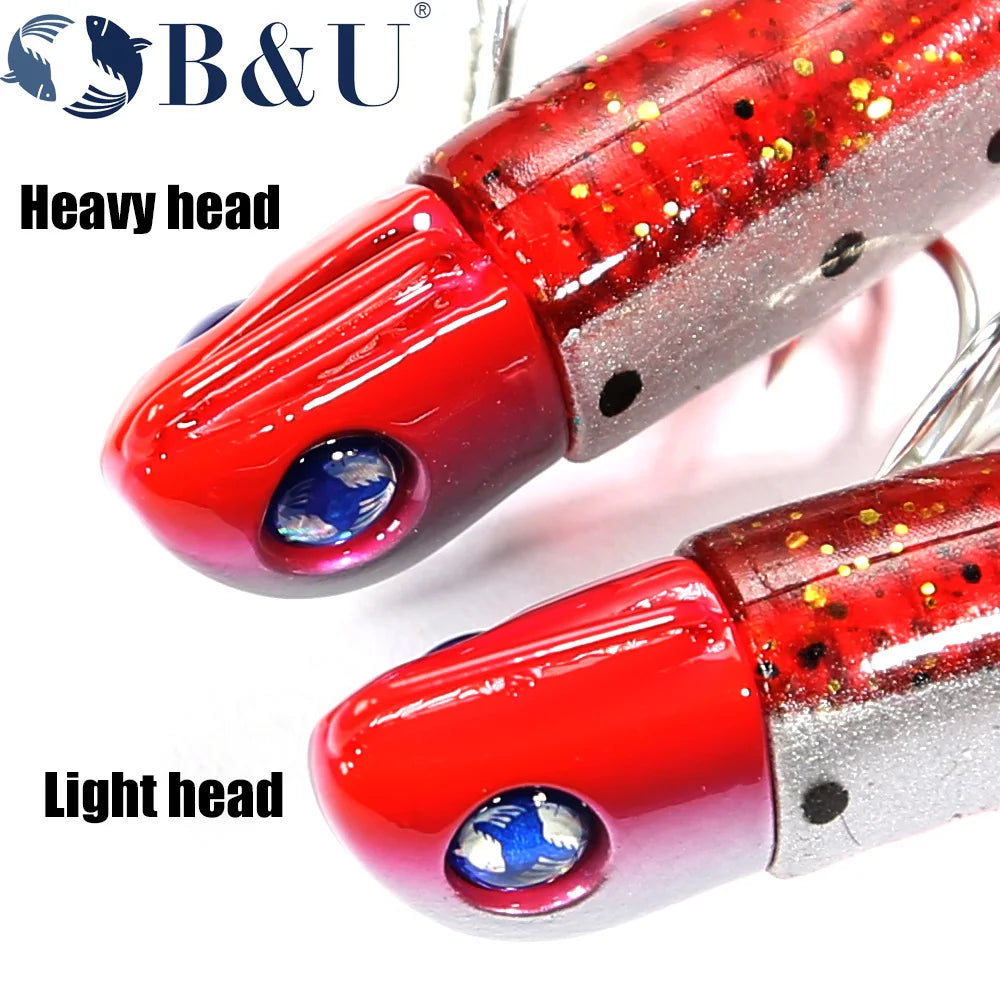 Soft Fishing Lure Tail Jig Head Hook Minnow Artificial Bait Sea Bass Swimbait Tackle Gear