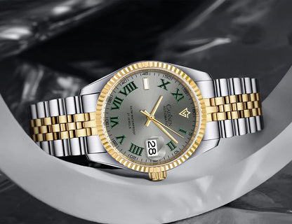 CADISEN 38MM Men's Automatic Mechanical Watch Luxury AR Sapphire Glass Waterproof Stainless Steel MIYOTA 8215 Men Wristwatch